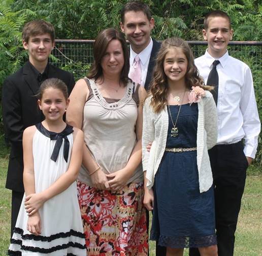 Elder Adam and Sister Ashlie Green with their children: Michael, Audrey, Allison, and Jacob