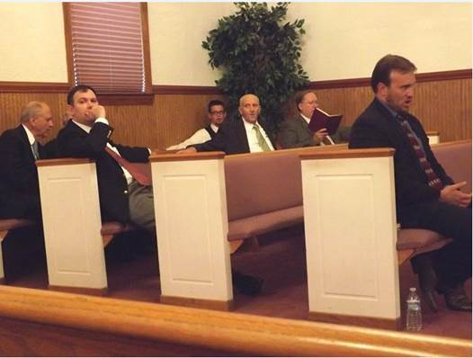 Elder Ronald Lawrence, Elder Chris Crouse, Brother Alec Kuck, Elder Garry Hall, Brother Mike Sheppard, and Elder Philip Conley
